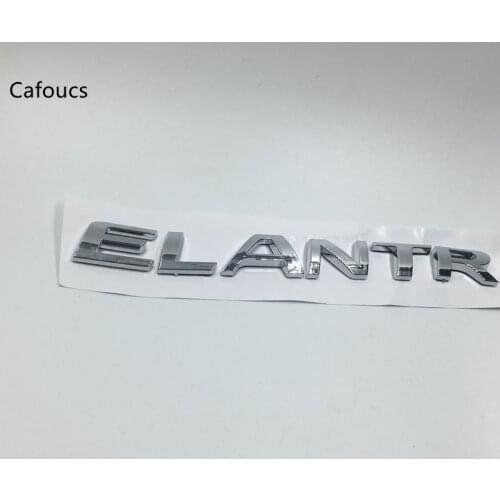 Cafoucs For Hyundai Elantra Car Rear Boot Letters Badge Tail Sticker Chrome Emblem Decal Logo