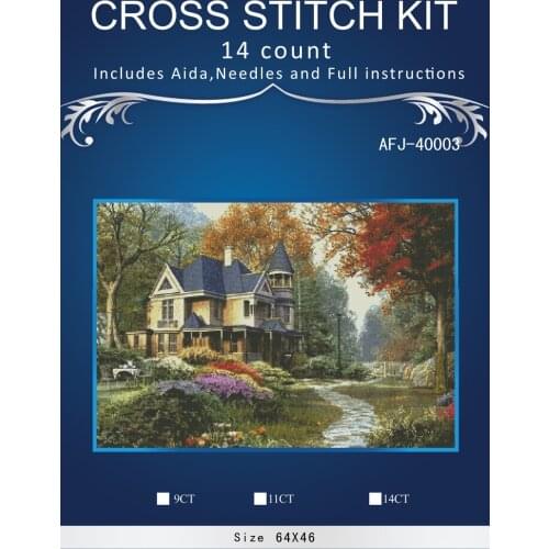 Country house Patterns Counted Cross Stitch 14CT Cross Stitch Set Chinese Cotton Cross-stitch Kit Embroidery Needlework