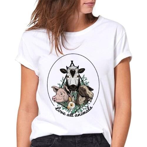 Tee Fashion Top Graphic Oversized T-Shirt Print Round Neck T-shirt Womens Top Female Short-sleeved T-shirt Clothing