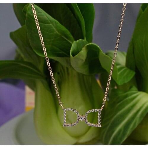 Guarantee Plain 925 Sterling Silver Jewelry, Cubic Necklace, 2.3 g, NE31102