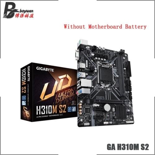 Gigabyte GA H310M S2 (rev. 1.1) Intel H370 DDR4 USB3.1 Micro-ATX New 32G Double Channel Support 8 9 gen 1151 CPU Motherboard