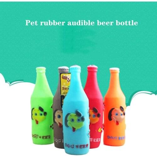 Pet toy vocal dog toy molar rubber simulation beer bottle pet supplies,Q275