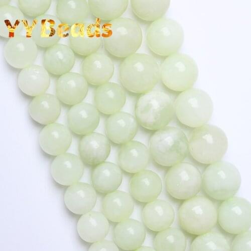5A Quality New Genuine Green Jades Stone Beads Round Loose Charm Beads For Jewelry Making DIY Bracelet Accessories 4 6 8 10 12mm