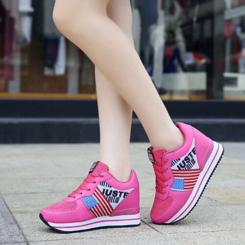 VTOTA Luxury Sneakers Women Platform Wedges Height Increasing Shoes Ladies Trainers chaussure femme Tenis Casual feminino