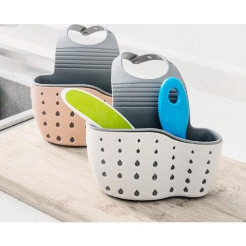 Kitchen Gadgets Portable Basket Home Kitchen Hanging Drain Basket Bag Bath Storage Tools Sink Holder Kitchen Accessory Utensils