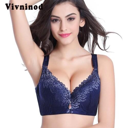 Hot Push Up Bra Big Size Chest Sexy Deep V Brassiere Lace Bralette Sexy Bras D E Large Cup Plus Size Bras For Women Intimates Bh