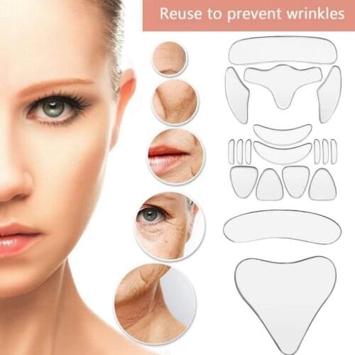 Reusable Silicone Wrinkle Face Tapes Facial Anti Wrinkle Patches for Smoothing Eye Mouth or Forehead Wrinkles for Skin Care