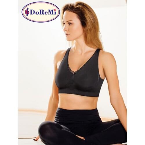 Soft Paded Daily Use & Sports Bras for Women with Sexy Lace - Yoga Bras Workout Tops for Women, High Impact Gym Womens Clothes