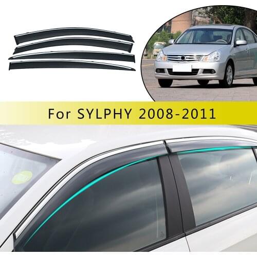 MyHung Car Styling For Nissan Sylphy A60 2008 2009 2010 2011 Smoke Window Sun Rain Visor Deflector Guard Accessories 4PCS