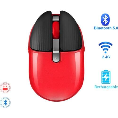 Wireless Bluetooth 5.0 Mouse Rechargeable Silent Computer Mini Mice 1200DPI 3 Buttons Pink Kawaii Game Small Mice for PC Laptop