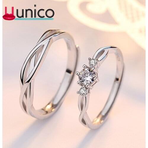 S925 sterling silver original winding couple ring Korean version of the simple men and women open the ring personality jewelry