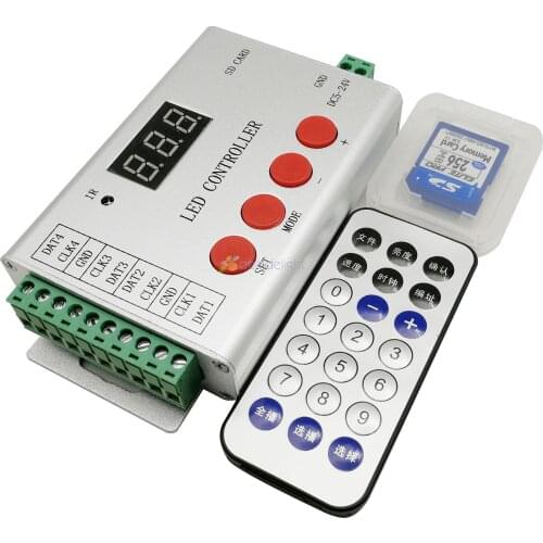 H802SE full color LED controller 4 Ports Drive 6144 Pixels, four stand-alone controller, IR Wireless Remote , DMX512 controller