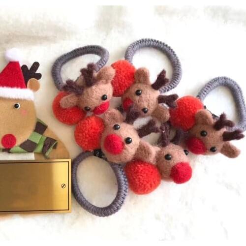 Woman Sweet And Lovely Christmas Caribou Hair Rope Small And Fresh Temperament Girls Headwear Hair Accessories