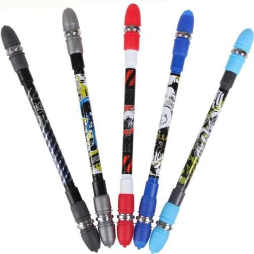 Learning Office Supplies Ball Point Penspinning Non Slip Coated Spinning Pen d20