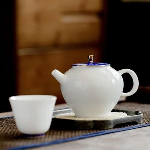 Hand-Painted Sweet White Porcelain Teapot Dan Hu Ceramic Pao Cha Hu Kung Fu Teapot Ceramic Tea Pot China Tea Tea Kettle Tea Pots