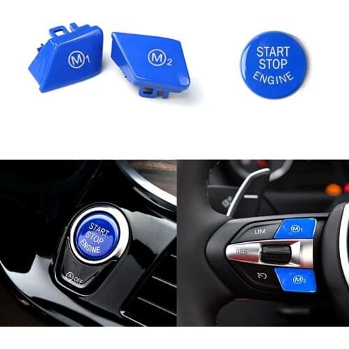 Blue Car Steering Wheel M1M2 Mode Button for BMW 3 Series G20 F30 E90 Auto Accessories Switch Peplacement Cap Sports