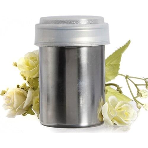 NHBR Silver Chocolate Shaker Icing Flour Cocoa Sugar Cappuccino Sifter Lid