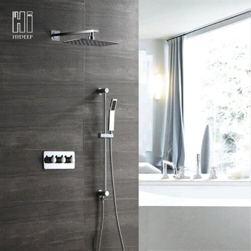 Hideep Dark Flower Sprinkler Income Wall Type Two Function Hot And Cold 200*300 Shower Top Spray Hi05011a