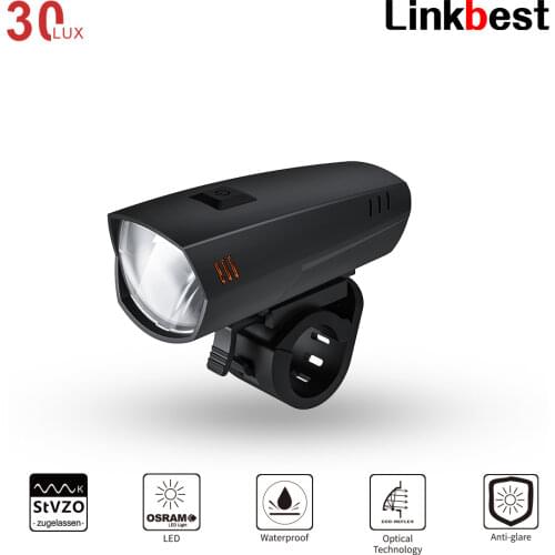 Linkbest OSRAM Led Bike Light Set Bicycle Light - AAA Battery - Waterproof IPX-5 - Fit ALL BIKES