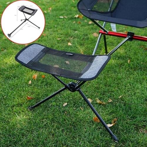 Outdoor Folding Camping Fishing Chair Footrest Portable Recliner Lazy Foot Drag Retractable Extension Leg Stool Moon Chair *p