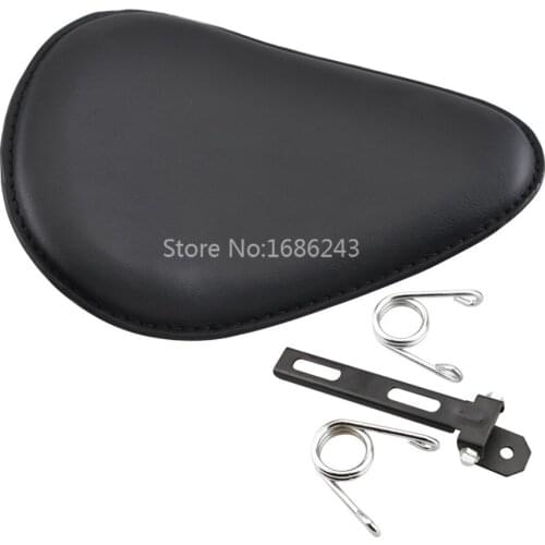 Universal Black Motorcycle Chrome 2" Spring SOLO Seat Bracket for Harley Honda Yamaha Kawasaki Suzuki