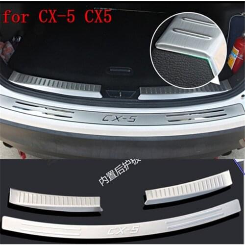 Rear styling Stainless Steel Rear Bumper Protector Sill Trunk Trim for Mazda CX-5 CX5 2012-2016 Car styling