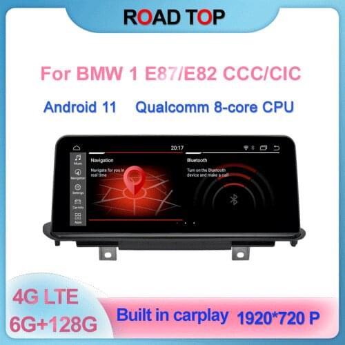 10.25" 1920*720R Android 10 Screen for BMW 1 E87/E82 CCC 2004-2012 with GPS Navigation Radio Stereo Bluetooth Multimedia BT WIFI