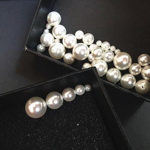 10pcs Natural Shell Pearl Round Loose Beads For Jewelry Making Choker Diy Bracelet Jewellery 4/6/8/10/12/mm Perforated Beaded