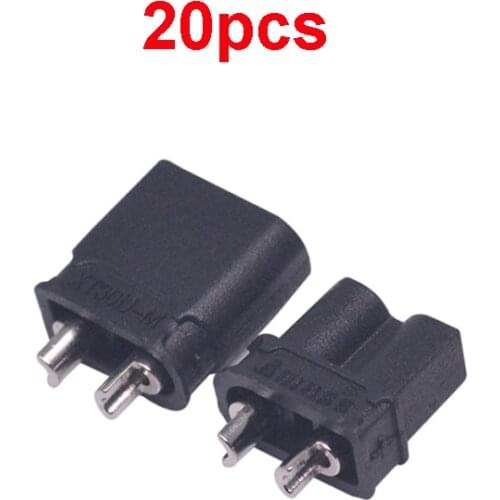 20PCS Amass XT30U Nickel-plated Male Female Plug Black Aircraft Model Power Battery Safety Connector DIY for RC FPV Drone