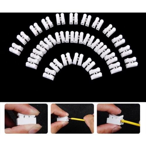 30pcs lot 2 Pins 17*13.8*11mm Lock Wire Terminals Set Electrical Cable Connectors Splice