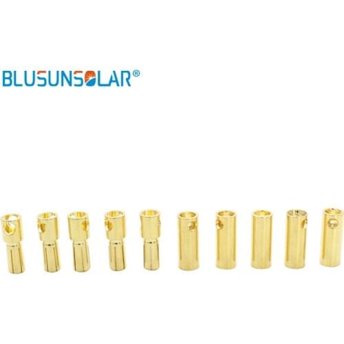 500 Pairs / Lot 5.5MM Gold Plating Bullet Plugs Banana Connector For RC Battery Motor ESC Part DU0088