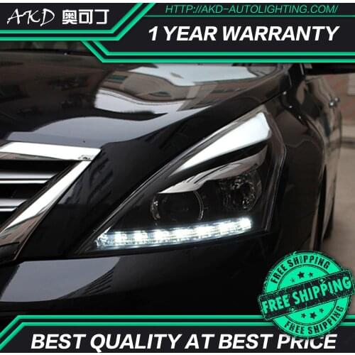 AKD tuning cars Headlight For Nissan Teana 2009-2012 Headlights LED DRL Running lights Bi-Xenon Beam Fog lights angel eyes Auto