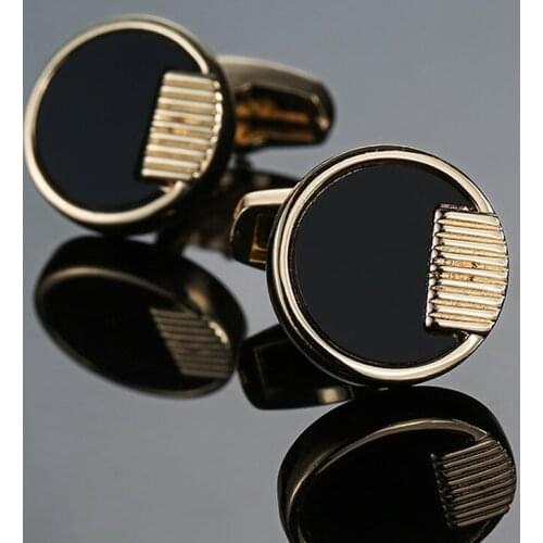 Free shipping, high-end gold cufflinks fashion mens shirt cufflinks senior designer elaborate design brand shirt buttons