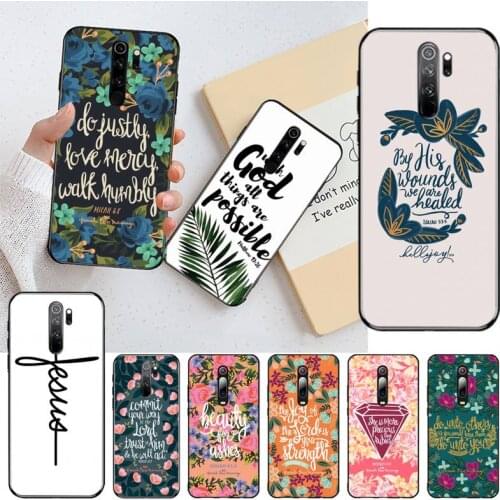 Bible verse Philippians Christ Christian Phone Case Cover for Redmi Note 9 8 8T 8A 7 6 6A Go Pro Max Redmi 9 K20