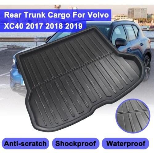 Rear Trunk Cover Matt Mat Boot Liner Floor Carpet Car Tray Boot Liner Cargo Mud Non-slip For Volvo XC40 2017-2019 Waterproof