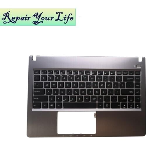 Laptop keyboard US English for ASUS U47A U47 90R-N8E1K1080Y 0KNB0-4622US00 9Z.N8ABU.K01 black Backlit grey Palmrest cover