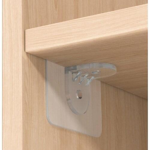Adhesive Shelf Support Pegs Drill Free Nail Instead Holders Closet Cabinet Shelf Support Clips Wall Hangers 4/8/12pcs