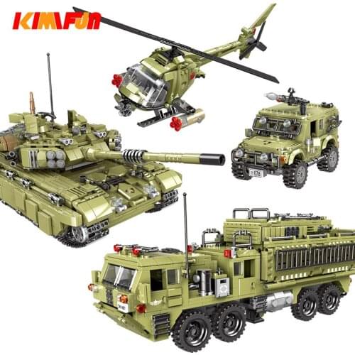 Military Tank model Building Blocks Mortar Army soldier weapon bricks children Toys Simulated War Machine