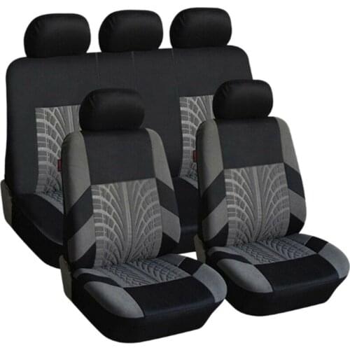 4/9PCS Car Seat Covers Set Universal Fits Most Cars Covers Tire Pattern Car Styling Car Seat Protector Covers
