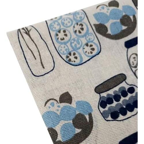 Cartoon Printed Linen Cotton Canvas Fabric Abrasion Resistant Pure Cotton Linen Fabric Sewing Textile Decoration Cushion-Cover