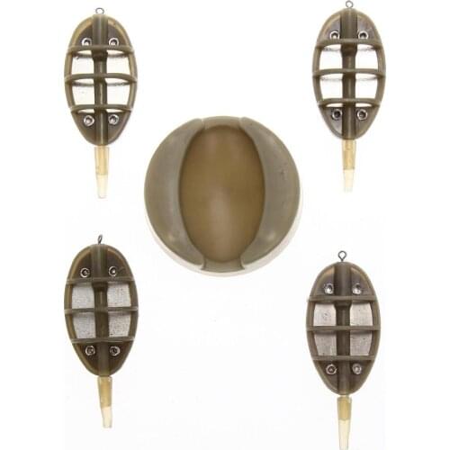 Method In-line Method Feeder Practical (15g,20g,25g,35g) Sinker Quick Release Mould set for Fishing Accessories Baiting Tool New