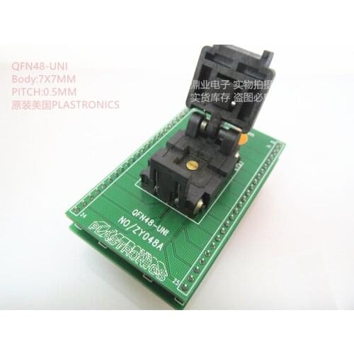 Clamshell QFN48 ZY048A ZLG X8-PLUS/5000U-PLUS/T9000 IC Burning seat Adapter testing seat Test Socket test bench in the stock