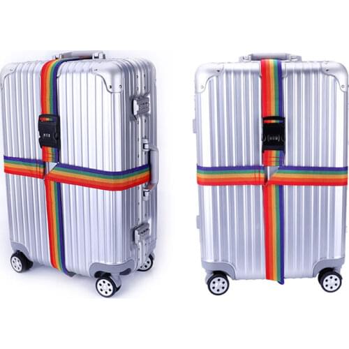 Luggage Strap Cross Strap Packing 410CM Adjustable Travel Accessories Suitcase PP 3 Digits Password Lock Buckle Belt Belt