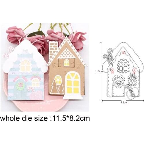 Christmas House Metal Cutting Dies Stencils for DIY Scrapbooking Decorative Embossing die cuts DIY Album Card Making Craft dies