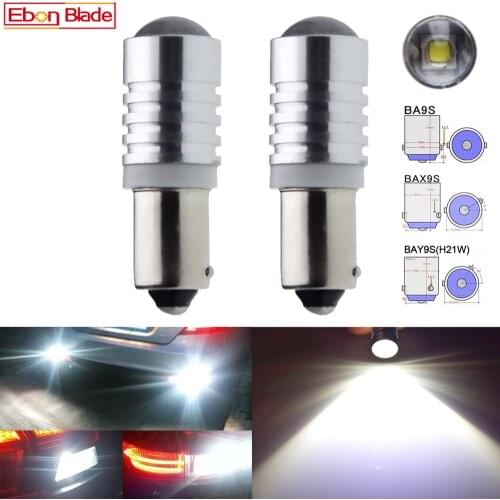 2Pcs BA9S T4W BAX9S H6W BAY9S H21W LED Car Light XBD Chip 5W White Interior Auto Dome Side Reverse Parking Bulb Lamp 12V 24V 30V