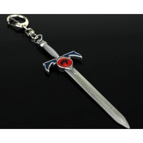 Thundercats Weapon Sword Pendants Key Chain Metal Lion Mark Logo Keychains Key Rings Men Movie Jewelry Key Holder Chaveiro