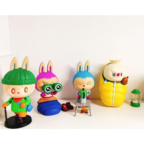 LABUBU The Monster Camping Series Action Figure Toys Funny Collectible Labubu Blind Box Gifts for Kids Lovely LABUBU Doll Toys