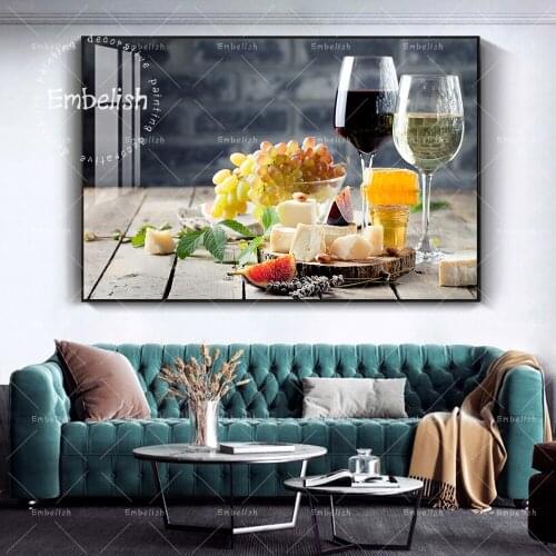 Embelish Grape Cheese Figs And Honey Food Wall Pictures For Living Room Kitchen Posters Canvas Restaurant Wall Art Pictures