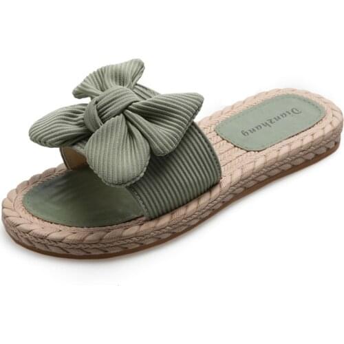 2021 Slippers for Womens Mules Flat Bottomed Beach Womens Fairy Style Slipper Women