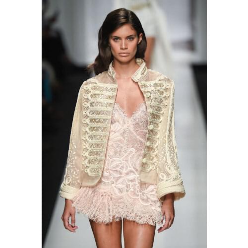 Cakucool New Women Runway Design France Elegant Lace Jumpsuits Embroidery Pearl Beading Backless Sexy Overall Playsuits Female